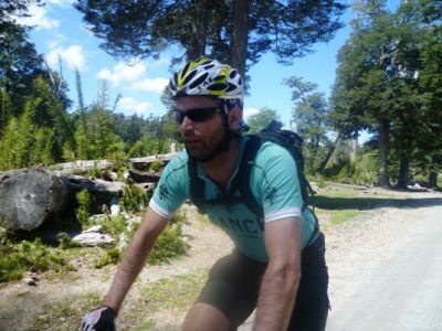 Phil Hurcom Cycling on the  tour with redspokes